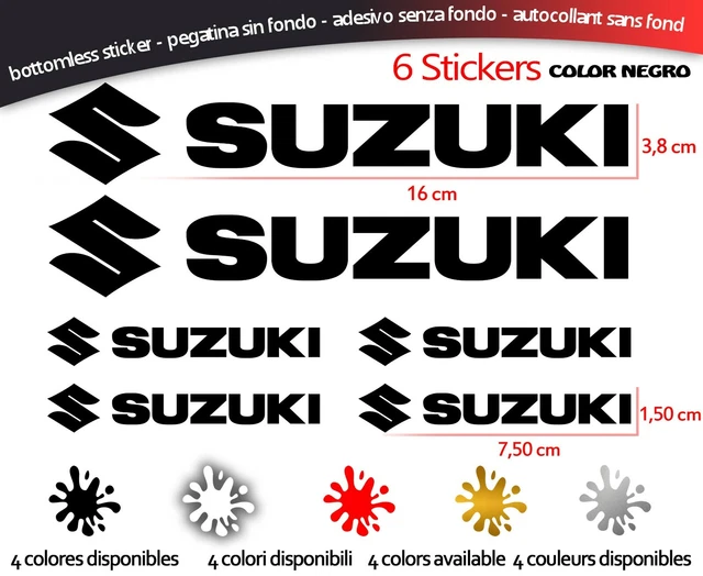 SUZUKI set of Vinyl Stickers sheet. Pick a colour Non OEM – GM Decals